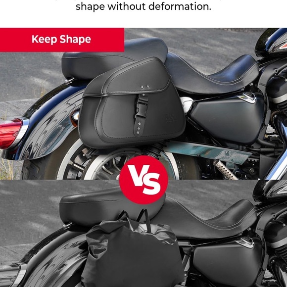 NWOT KEMIMOTO Motorcycle Saddlebags With Buckles, smoke free home - Picture 4 of 7